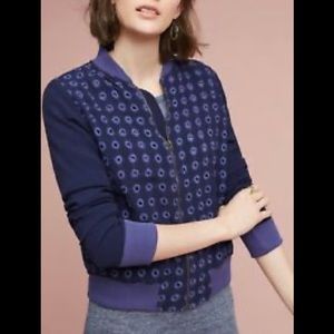 Amadi eyelet lightweight zip up bomber jacket